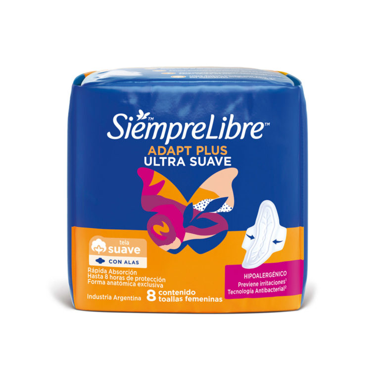 Toallas Sanitarias Siempre Libre Adapt Plus Ultra Suave sin alas