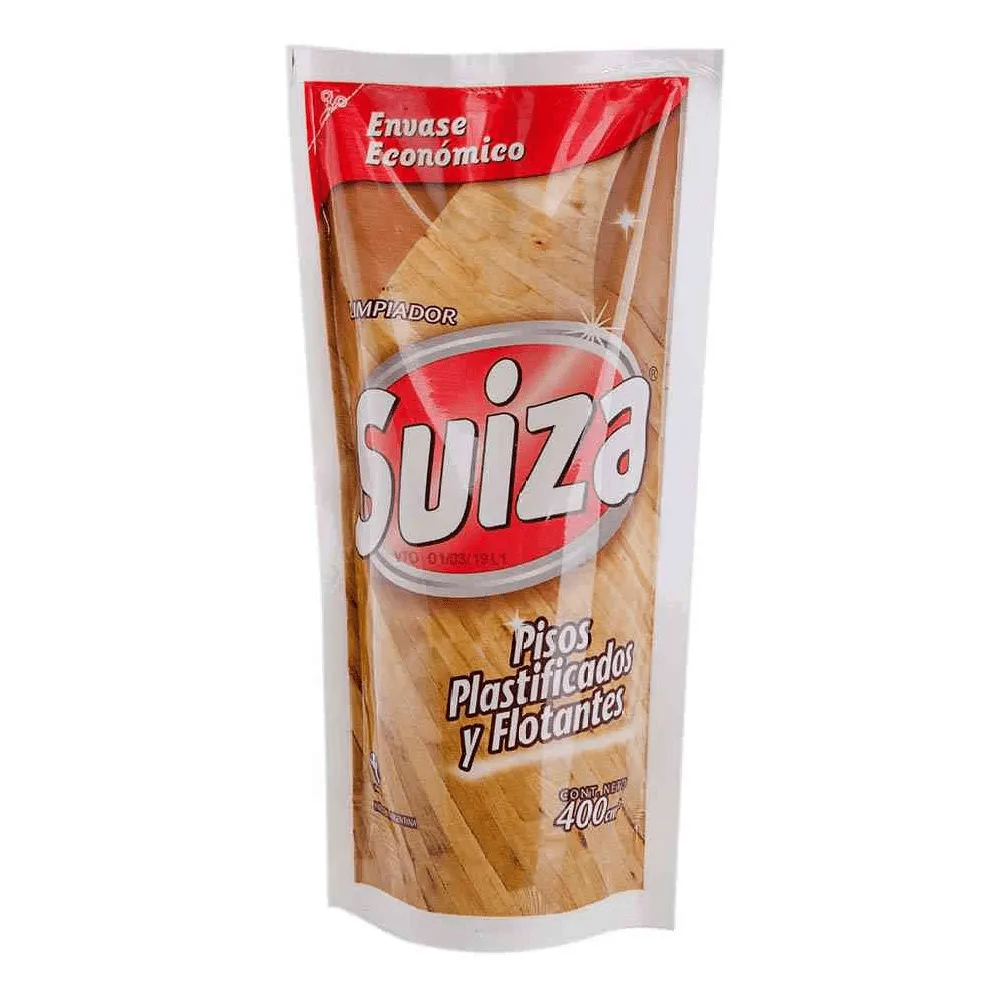 Limpiador para pisos Suiza Pisos Plastificados y Flotantes Repuesto x 400 ml