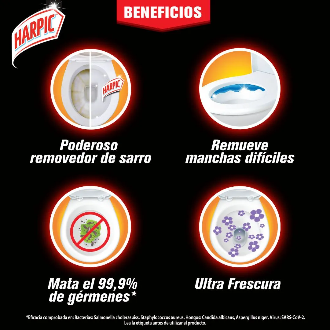 Removedor de sarro Harpic Power Plus Frescura Floral x 500 ml - Imagen 3