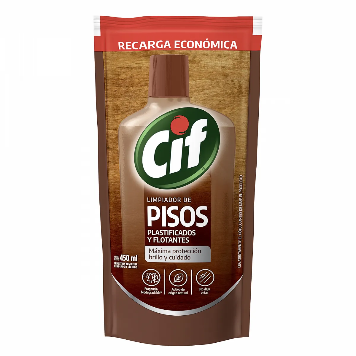 Limpiador de pisos Cif Pisos Plastificados y Flotantes x 450 ml - Imagen 2