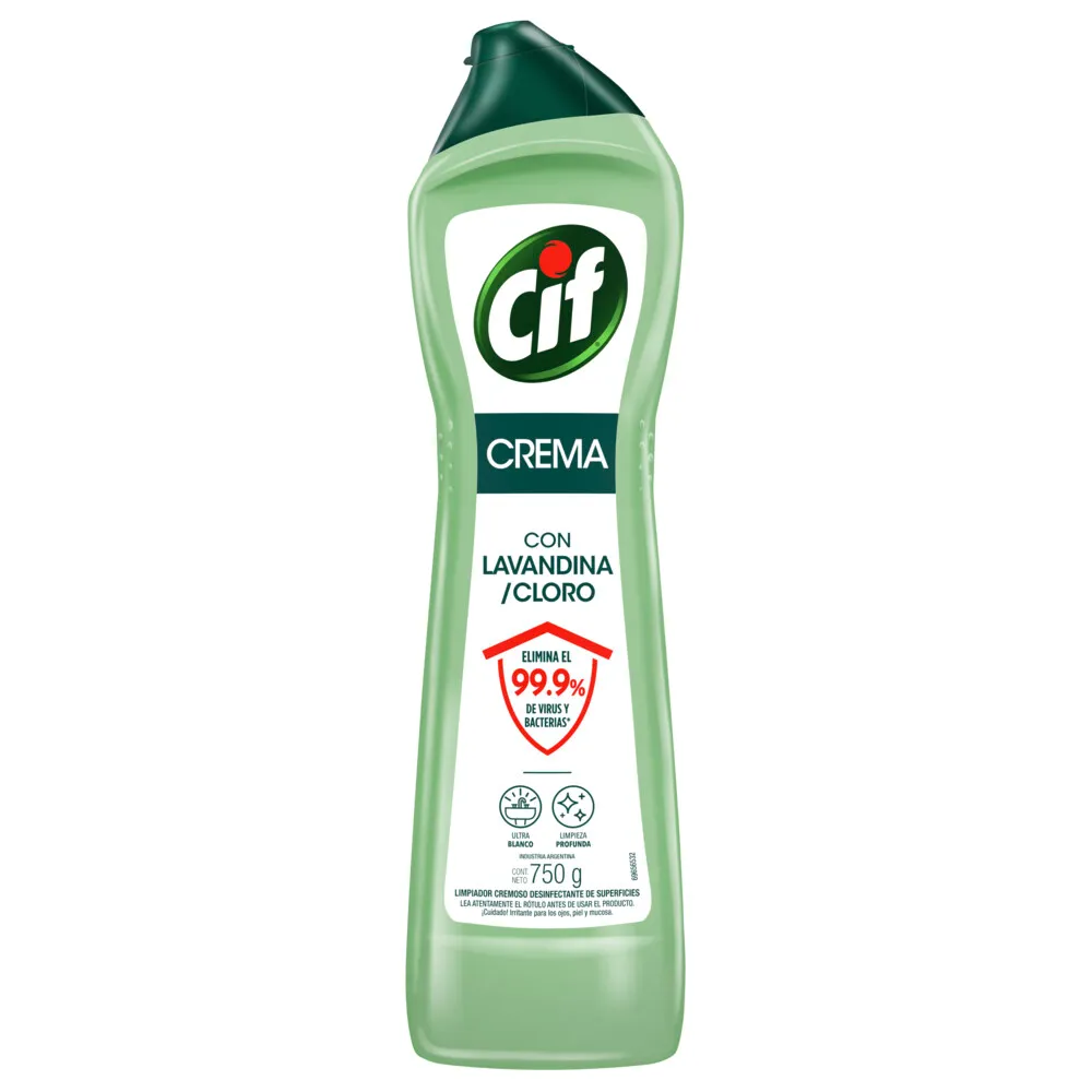Limpiador en crema Cif Lavandina/Cloro x 750 grs