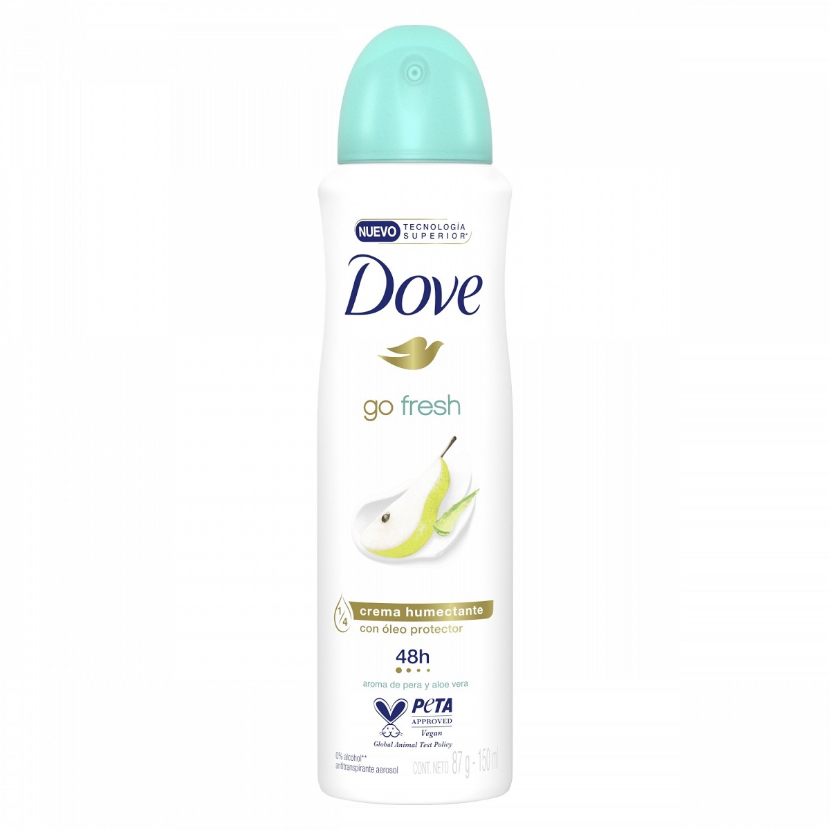 Desodorante Antitranspirante Dove Pera y Aloe Vera en Aerosol x 150 ml - Imagen 2