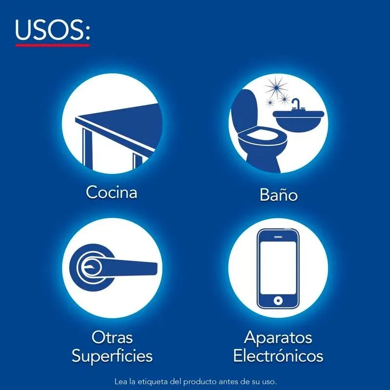 Toallitas desinfectantes multi-superficies Lysol Frescura marina x 36 uds - Imagen 3